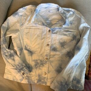 J. Jill  Blue and white Casual Lightweight jacket